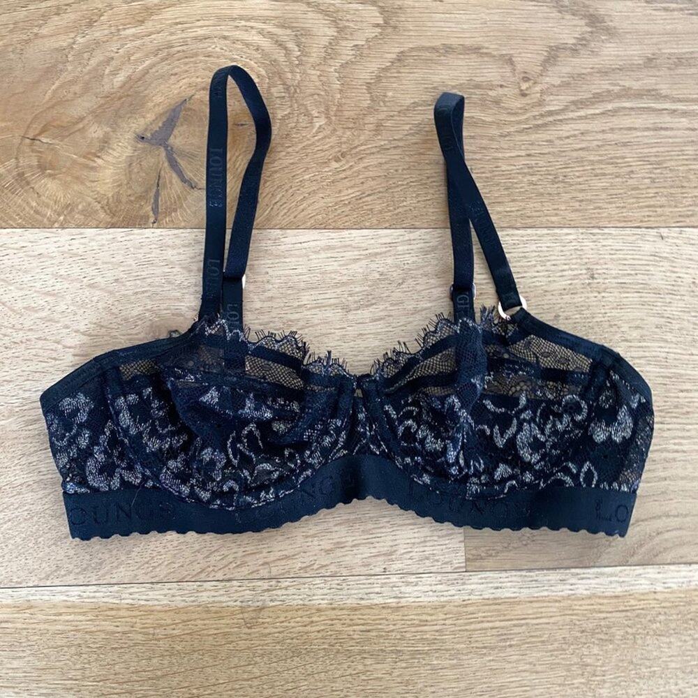Lounge Underwear Lace Bra in Black